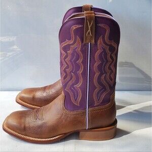 Twisted X 11's Tech X boots Womens Purple Blend 85 Square Toe Cowgirl Boots NWOB